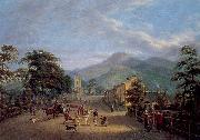 Mulvany, John George View of a Street in Carlingford Spain oil painting artist